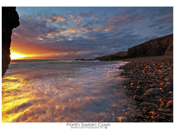 Seascape Poster featuring the photograph Porth Swtan Cove by B Cash