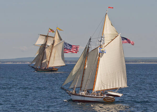 Pride Of Baltimore Poster featuring the photograph Pride In Marquette by Mike Hainstock