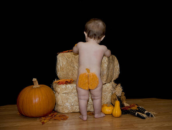 Asian Poster featuring the photograph Pumpkin Butt by Malania Hammer