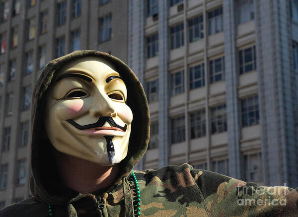 Anonymous Poster featuring the photograph Rage Against the Machine by Andrea Kollo