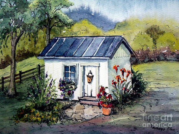 Shack Poster featuring the painting Rebecca's Shack by Gretchen Allen