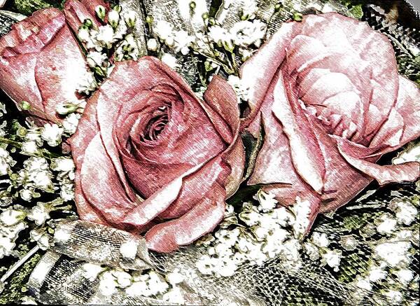 Roses Poster featuring the photograph Roses and Lace by Michelle Frizzell-Thompson