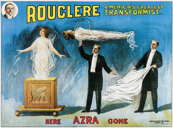 Rouclere Poster featuring the painting Rouclere America's Greatest Transformist by Unknown