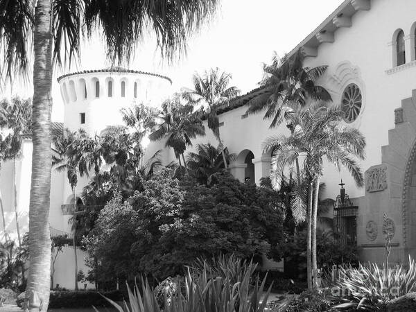 Building Poster featuring the photograph Santa Barbara Courthouse by Ann Johndro-Collins