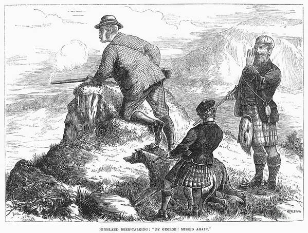 1871 Poster featuring the photograph Scotland: Deer Hunt, 1871 by Granger