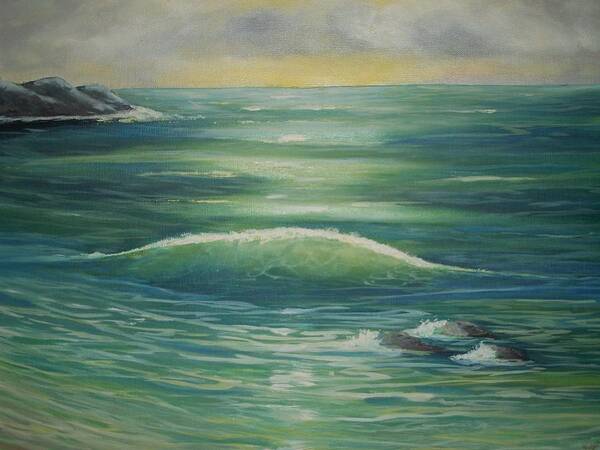 Ocean Poster featuring the painting Sea Peace by Paula Greenlee