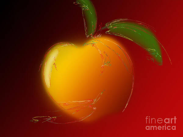 Fractal Poster featuring the digital art Sweet Peach 1 by Andee Design