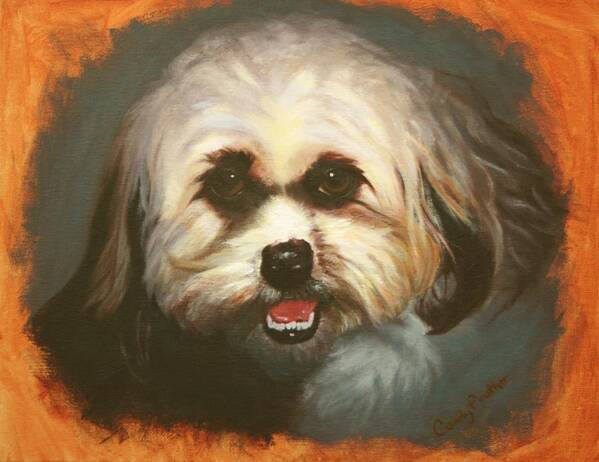 Dog Poster featuring the painting Bright Eyes by Candace Antonelli