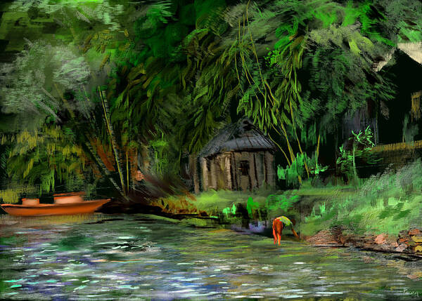 Poster featuring the digital art The Eco Village by Parag Pendharkar