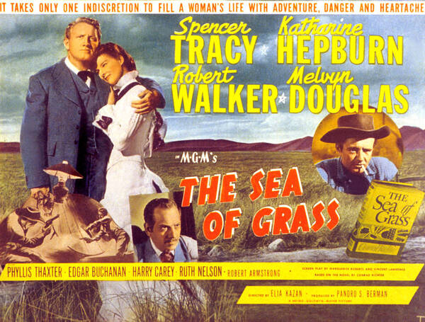 1940s Movies Poster featuring the photograph The Sea Of Grass, Spencer Tracy by Everett