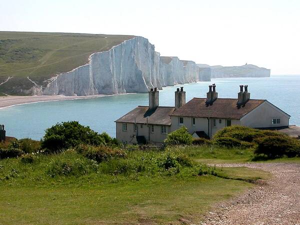 white Cliffs Poster featuring the photograph The Seven Sisters by Nina-Rosa Dudy