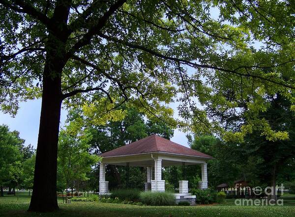 Park Poster featuring the photograph The Yoctangee Park Bandstand by Charles Robinson