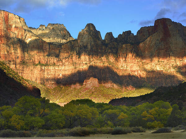 00175123 Poster featuring the photograph Towers Of The Virgin With Cloud Shadows by Tim Fitzharris