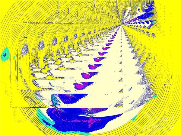 Tube Poster featuring the digital art Tunnel Vision by Eva-Maria Di Bella