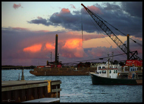 Clouds Poster featuring the photograph Working Harbor by Tim Nyberg