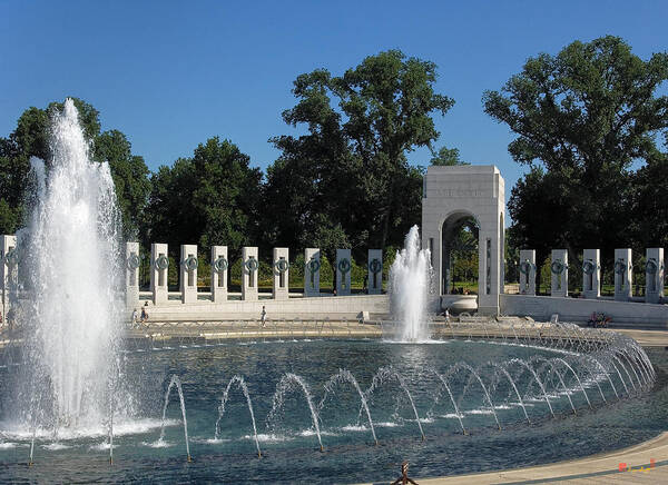Scenic Poster featuring the photograph World War II Memorial--Atlantic Pavilion DS039 by Gerry Gantt