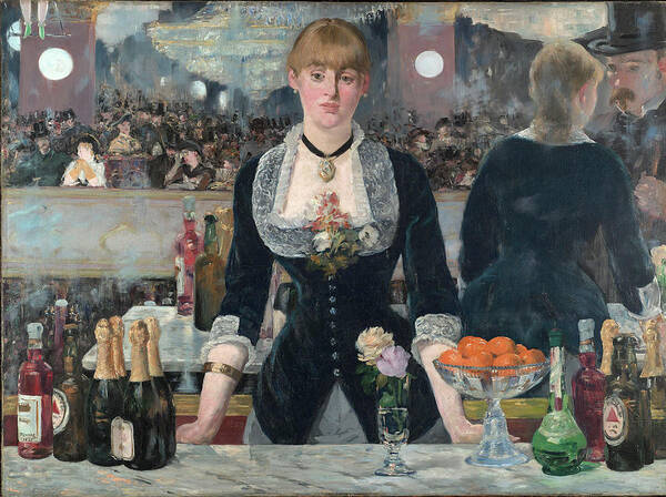 A Bar At The Folies-bergere Poster featuring the painting A Bar at the Folies-Bergere #5 by Edouard Manet