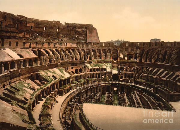 Archeology Poster featuring the photograph Colosseum, 1890s #1 by Science Source