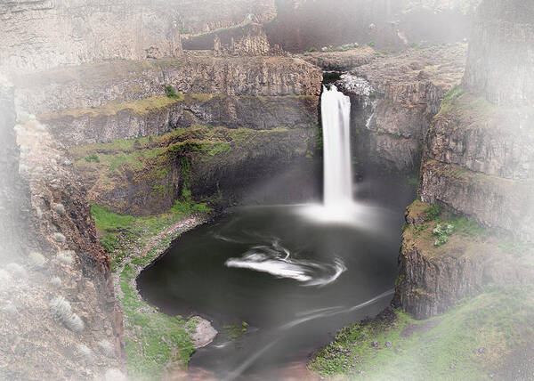 Rock Poster featuring the digital art Dreamy Falls by John Christopher