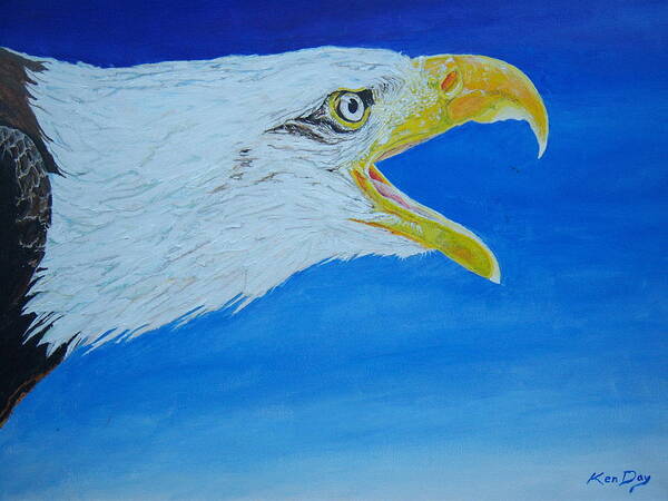 Eagle Poster featuring the painting Eagle Call #1 by Ken Day