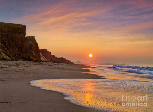 Sunset Poster featuring the photograph Falesia sunrise #1 by Mikehoward Photography