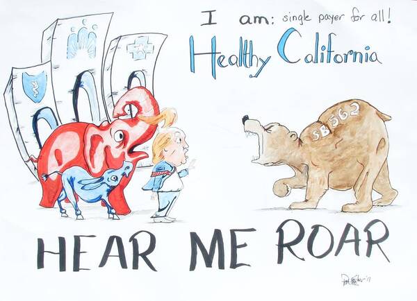 Sb 562 Poster featuring the drawing Hear Me Roar #1 by Patricia Kanzler