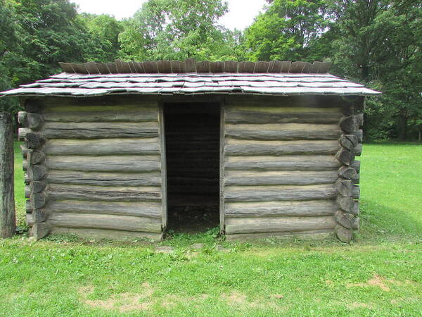  Poster featuring the photograph Indian Cabin Schoenbrunn #1 by Dave Farrow