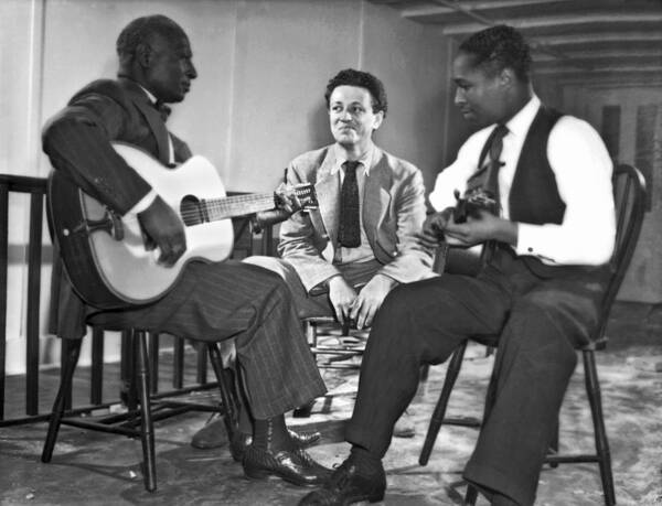 African Americans Poster featuring the photograph Leadbelly, NIcholas Ray, Josh White #1 by Underwood Archives