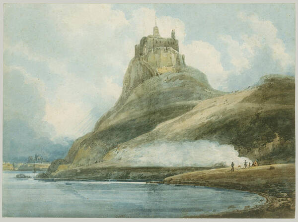 Lindisfarne Castle Poster featuring the painting Northumberland #1 by MotionAge Designs