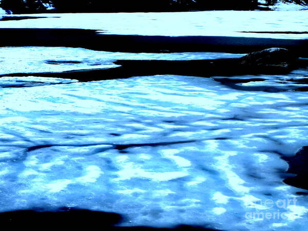 Snow Poster featuring the photograph Shiny snow magic on lake #2 by Kumiko Mayer