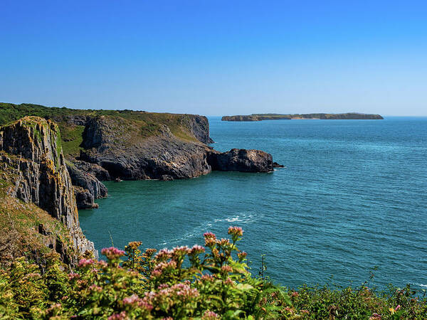 Pembrokeshire Poster featuring the photograph Skrinkle Haven #1 by Mark Llewellyn