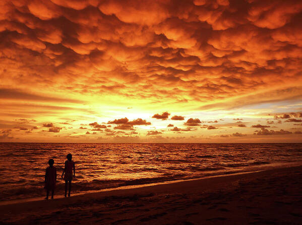 Sunset Poster featuring the photograph Sunset Before The Storm #1 by Melanie Moraga