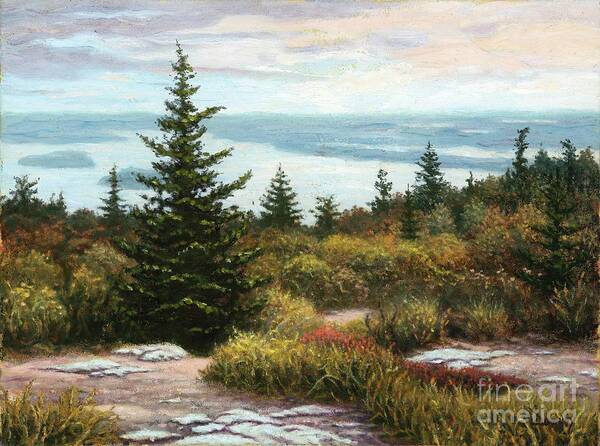 Fine Art Poster featuring the painting View from Cadillac Mountain #1 by Carl Downey