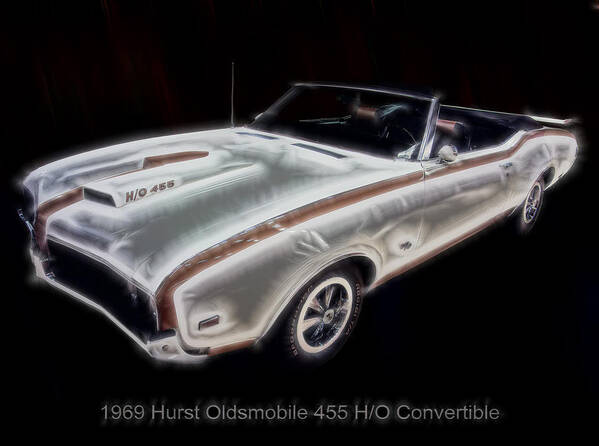 Electric Images Poster featuring the digital art 1969 Hurst Oldsmobile 455 HO electric by Flees Photos