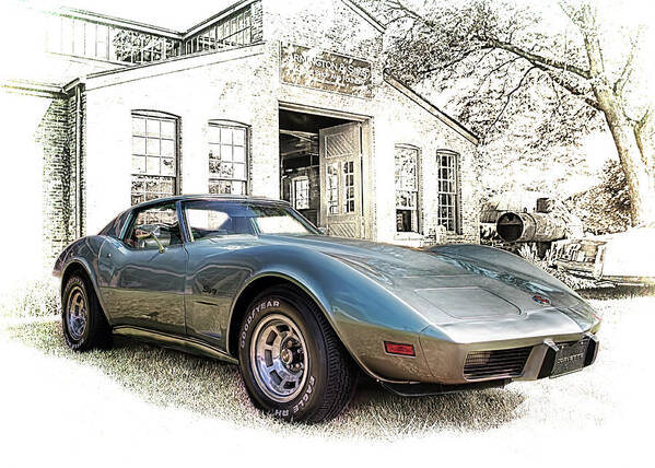 1976 Poster featuring the photograph 1976 Corvette Stingray by Susan Rissi Tregoning