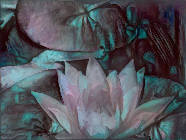 Lotus Poster featuring the digital art Meditation #2 by Richard Laeton
