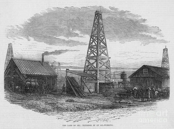1875 Poster featuring the photograph OIL WELL, 19th CENTURY #2 by Granger