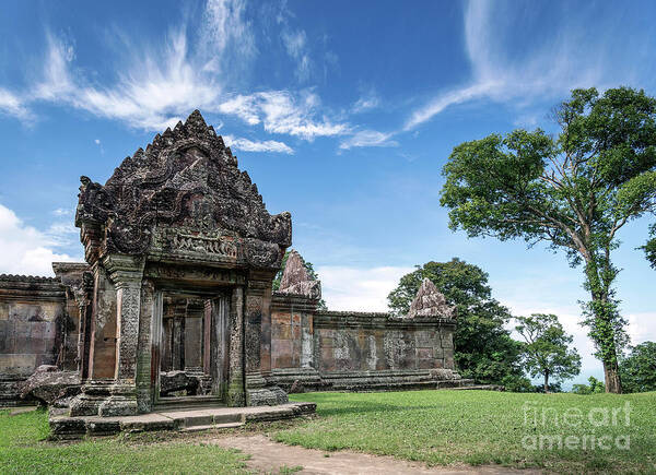 Ancient Poster featuring the photograph Preah Vihear Famous Ancient Temple Ruins Landmark In Cambodia #3 by JM Travel Photography