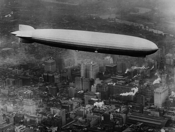 1920s Candid Poster featuring the photograph The Lz 129 Graf Zeppelin #3 by Everett