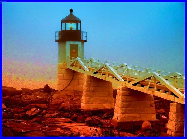 Lighthouse Poster featuring the photograph 3600001 Maine Lighthouse by Ed Immar 