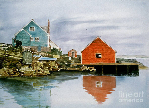 A Sunday Afternoon At Peggy's Cove Poster featuring the painting A Day Of Rest by Monte Toon