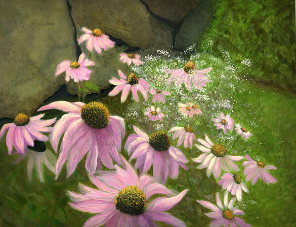 Flowers Poster featuring the painting A Lovely Garden by Karyn Robinson