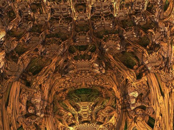 Mandelbulb Poster featuring the digital art Abandon All Hope Ye Who Enter Here by Lyle Hatch