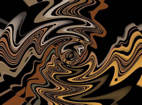 Abstract Digital Painting Poster featuring the digital art Abstract 9-11-09 by David Lane