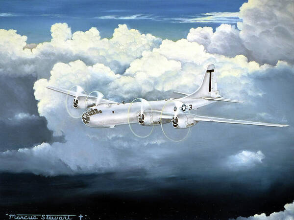 Aircraft Poster featuring the painting Across the Pacific by Marc Stewart