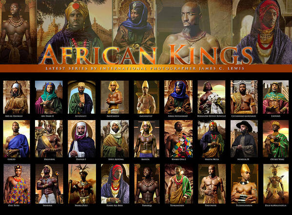 African Kings Series By International Photographer James C. Lewis Poster featuring the photograph African Kings Poster by African Kings