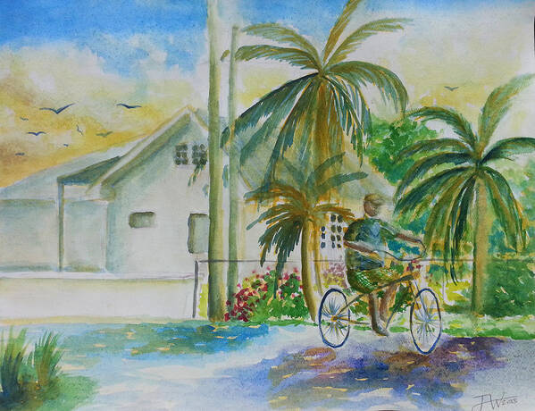 Bicycle Poster featuring the painting Afternoon Ride by Jerome Wilson
