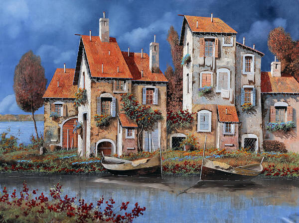 Lake Poster featuring the painting Al Lago by Guido Borelli