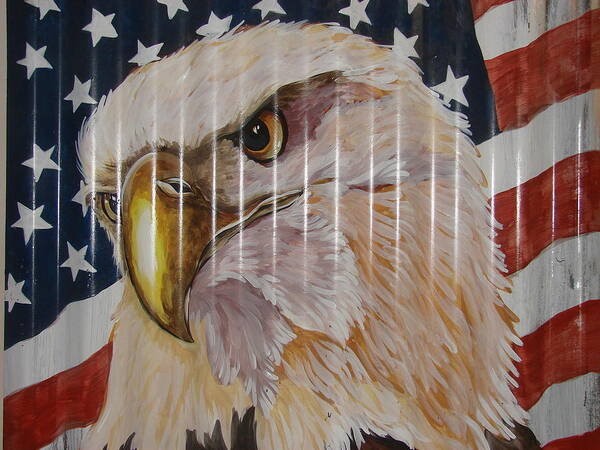 Eagle Poster featuring the painting American Eagle by Patty Sjolin