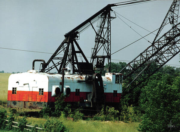 Dragline Poster featuring the photograph Abandoned Dragline Excavator in Amish Country by David Bader
